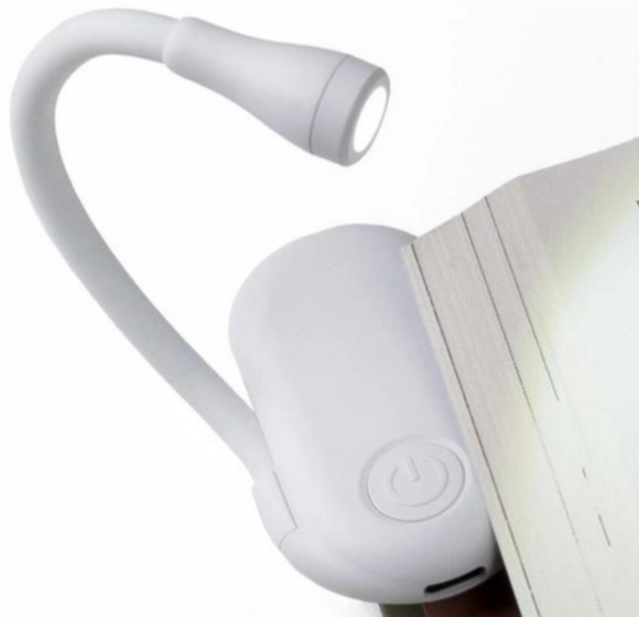 Акумуляторна LED лампа на прищіпці для читання книг · USB бездротовий міні світильник · 3 режими