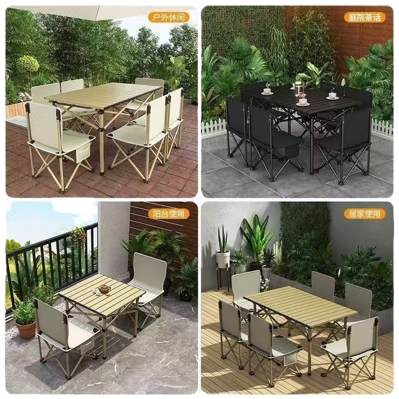 Набір складних меблів Стіл + 4 стільці для туризму, кемпінгу та відпочинку - мініатюра 6