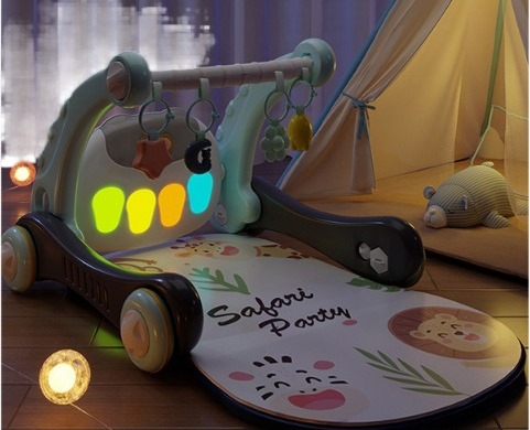 Ходунки з килимком для малюків Baby Steps з музичним центром, бізабордом, піаніно та Bluetooth підключенням + пульт ДК - мініатюра 4