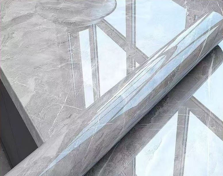 Самоклеюча кухонна плівка Сірий Мармур, 60 x 500 см - мініатюра 2