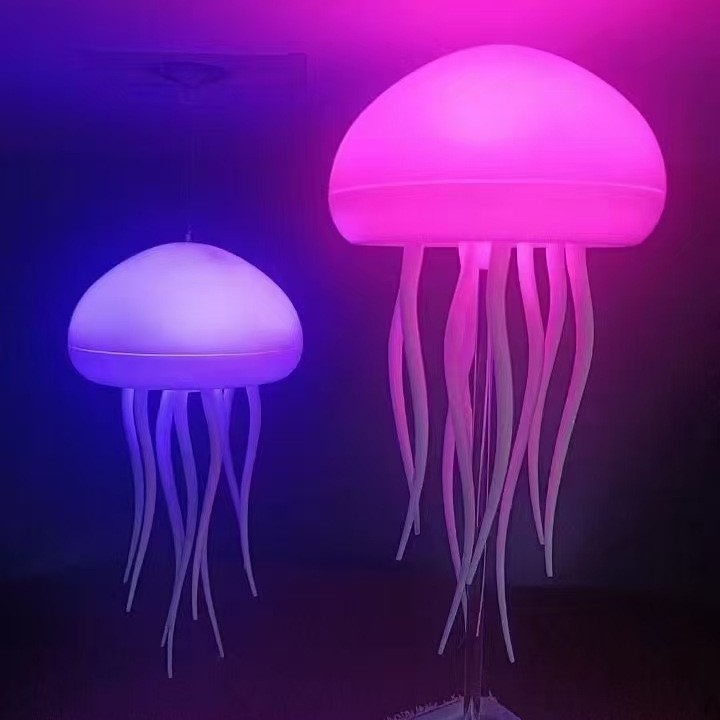 Атмосферний настільний нічник "Медуза" ∙ Акумуляторний світильник - мініатюра 3