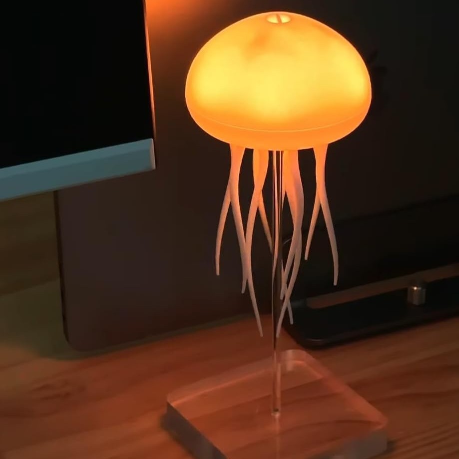 Атмосферний настільний нічник "Медуза" ∙ Акумуляторний світильник - мініатюра 9