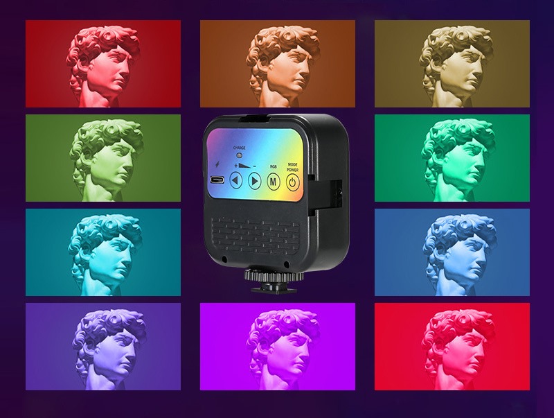 Лампа LED RGB з кріпленням для телефону WR-R1 ∙ Студійне накамерне світло 3000-7000K - мініатюра 6