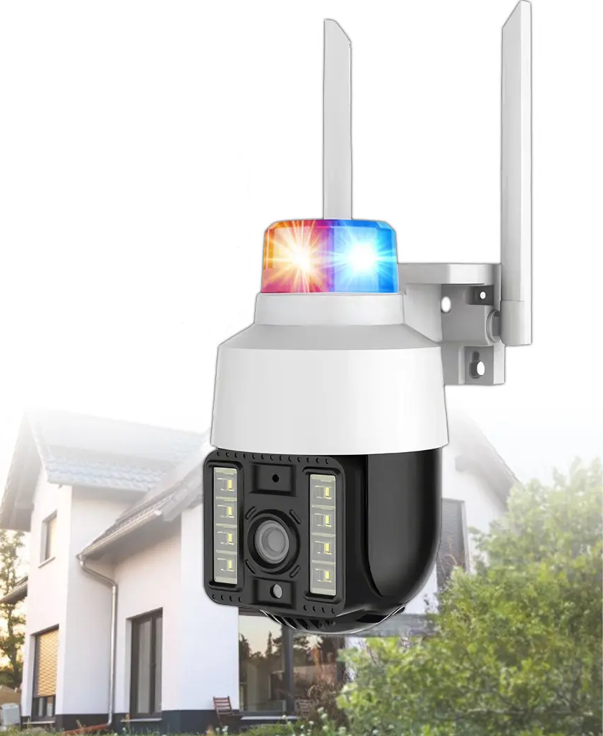 Wi-Fi Камера відеоспостереження PTZ A15 з ліхтарем-мигалкою 4G WiFi Вулична відеокамера з керуванням від телефону, нічним баченням та датчиком руху - мініатюра 2