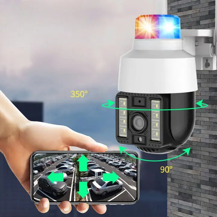 Wi-Fi Камера відеоспостереження PTZ A15 з ліхтарем-мигалкою 4G WiFi Вулична відеокамера з керуванням від телефону, нічним баченням та датчиком руху - мініатюра 3