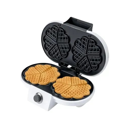 Вафельниця для бельгійських вафель 1200 Вт Sokany KJ-510 у формі серця, 10 шт ∙ Антипригарне покриття