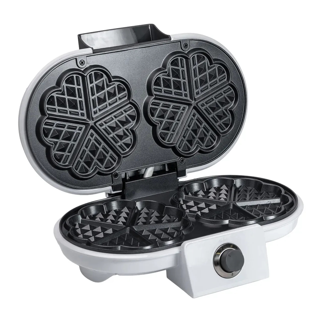 Вафельниця для бельгійських вафель 1200 Вт Sokany KJ-510 у формі серця, 10 шт ∙ Антипригарне покриття - мініатюра 4