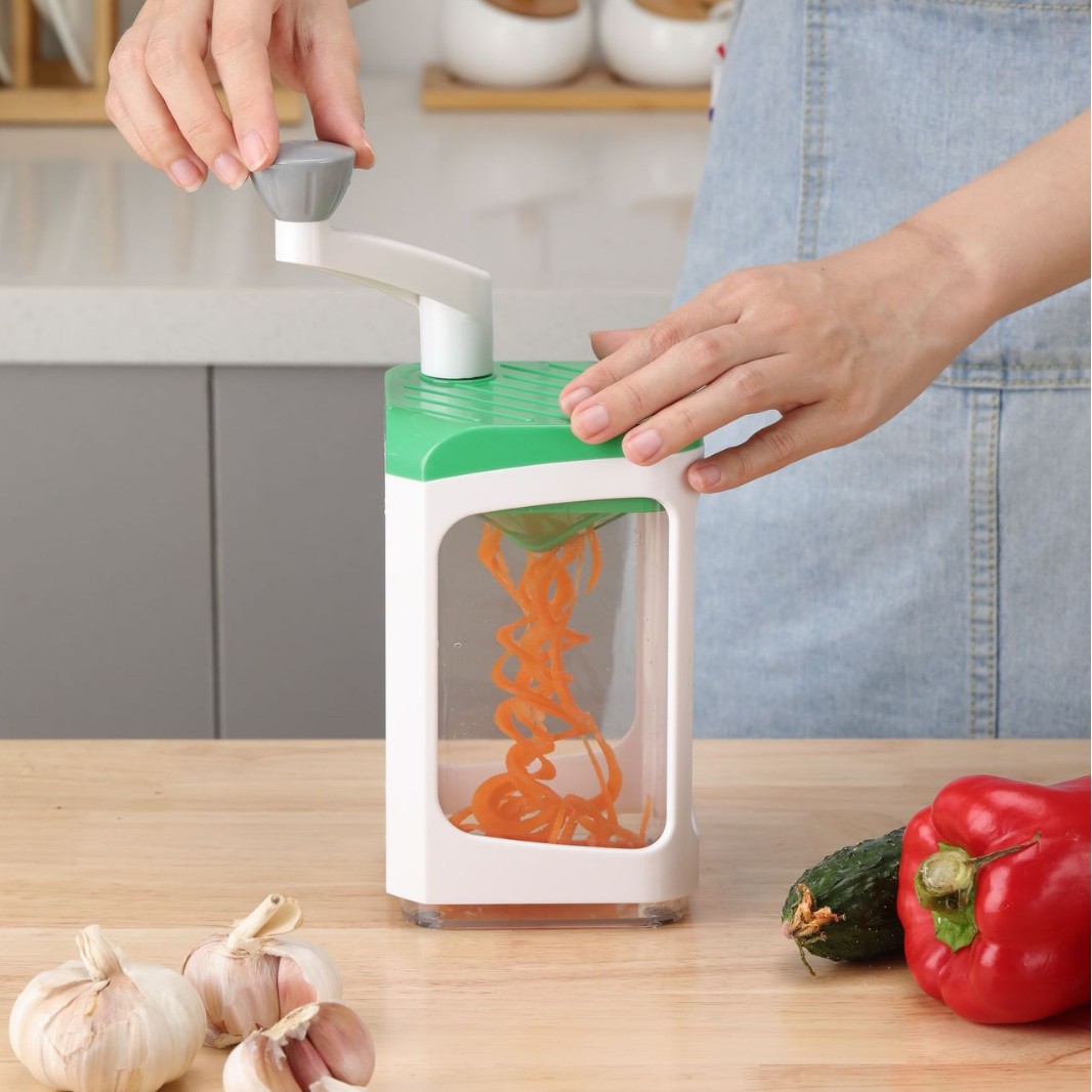 Ручна овочерізка з контейнером Genius Nicer Dicer Кухонний слайсер - терка з насадками 7 в 1 - мініатюра 4