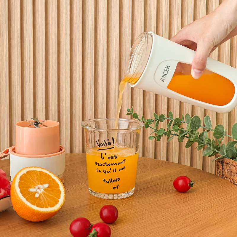 Портативний міні блендер - соковитискач JUICER KS-FSV8 W14 з USB зарядкою, 340 мл - мініатюра 4