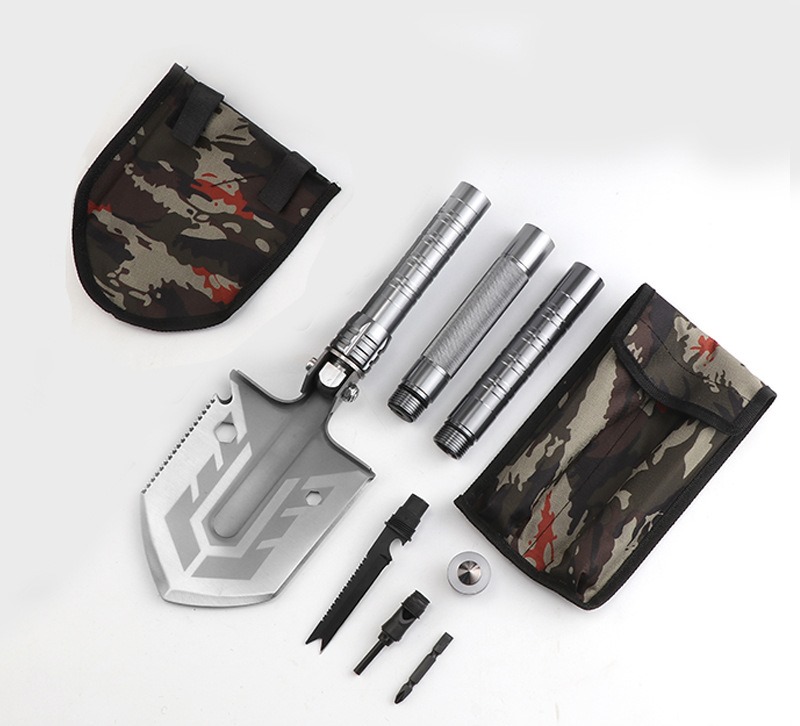 Тактична саперна багатофункціональна складна лопата - мультитул багатофункціональний інструмент 16 в 1 - мініатюра 3