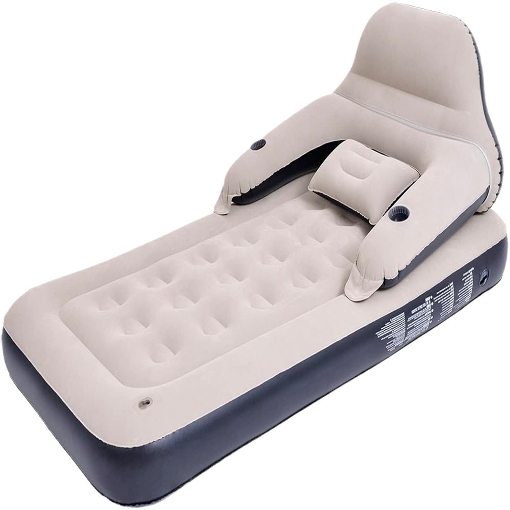 Надувний диван - матрац з насосом, 191х99х70 см ∙ Одномісне надувне ліжко для дому та відпочинку - мініатюра 4