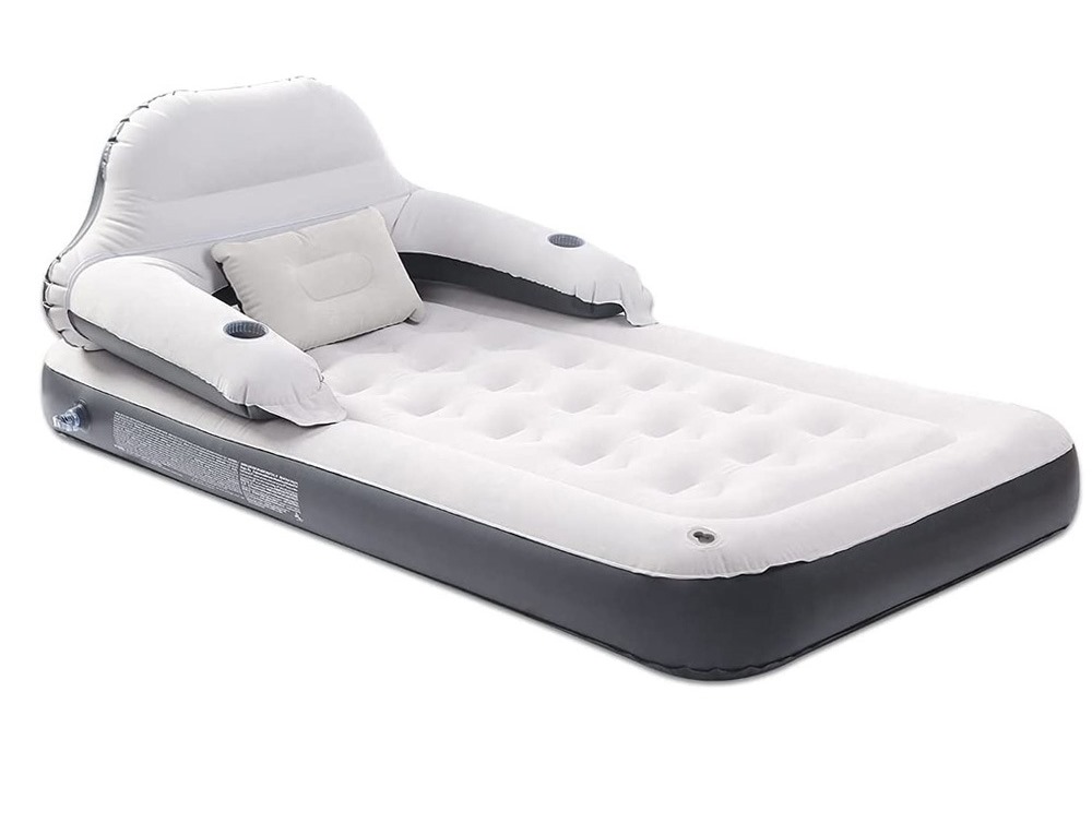 Надувний диван - матрац з насосом, 191х99х70 см ∙ Одномісне надувне ліжко для дому та відпочинку - мініатюра 5