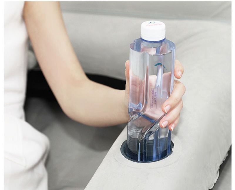 Надувний диван - матрац з насосом, 202х152х75 см ∙ Двомісне надувне ліжко для дому та відпочинку - мініатюра 4