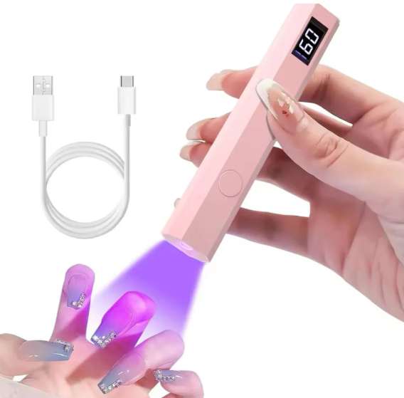 Портативна бездротова лампа для сушіння нігтів Hand-held UV LED lamp Ручна лампа – стик для поляризації гелю, гел-лаку з USB зарядкою