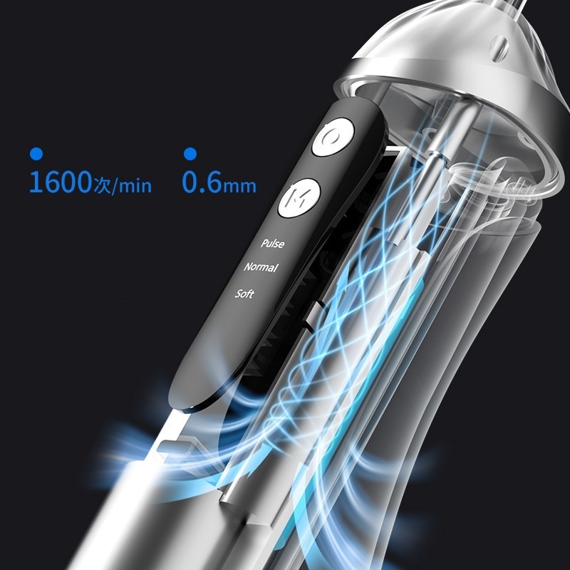 Портативний іригатор для ротової порожнини Find your beauty з USB зарядкою і насадками - мініатюра 2