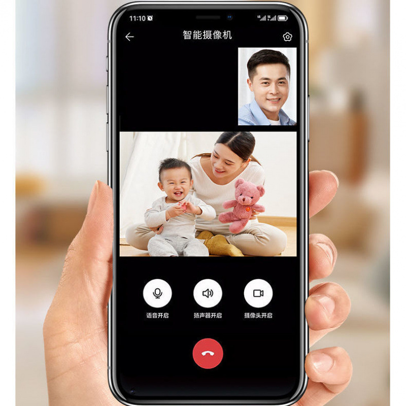 Бездротова поворотна камера - Відеоняня C31 з екраном, функцією відеодзвінка та автоматичного стеження - мініатюра 4