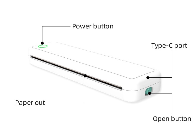 Термопринтер портативний M15 А4 Bluetooth для друку тату, зображень, документів - мініатюра 4