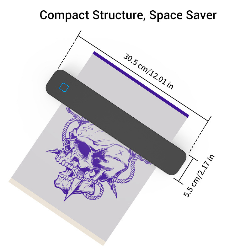 Термопринтер портативний M15 А4 Bluetooth для друку тату, зображень, документів - мініатюра 5