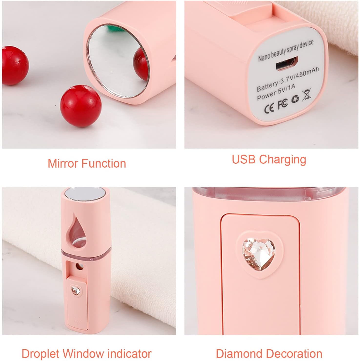 Кишеньковий зволожувач для обличчя з нано-розпиленням MSK-3445 - мініатюра 8