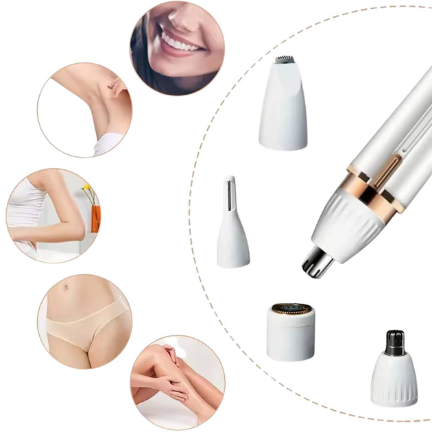 Багатофункціональна електробритва-тример 4 в 1 для жінок Shaver MSK-3511 - мініатюра 4