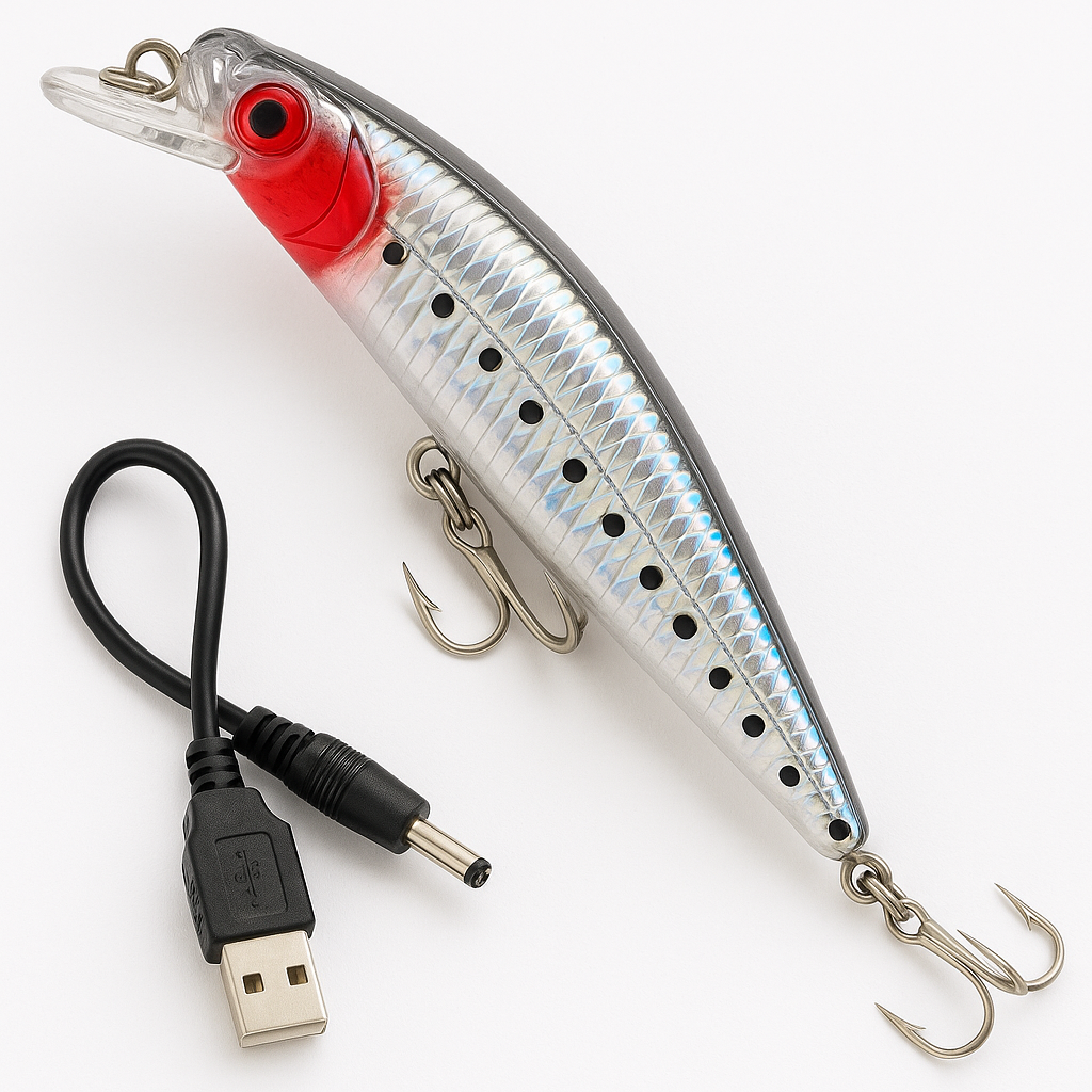 Рибальська приманка з акумулятором електронний воблер на хижу рибу - мініатюра 6