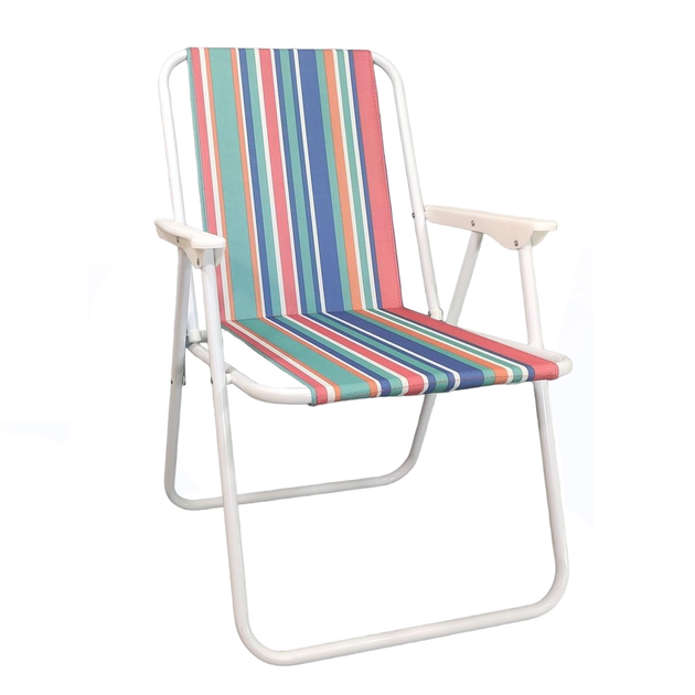 Розкладний стільчик-крісло для кемпінгу з підлокітниками • Складаний стілець для пікніка 52×46×74 см