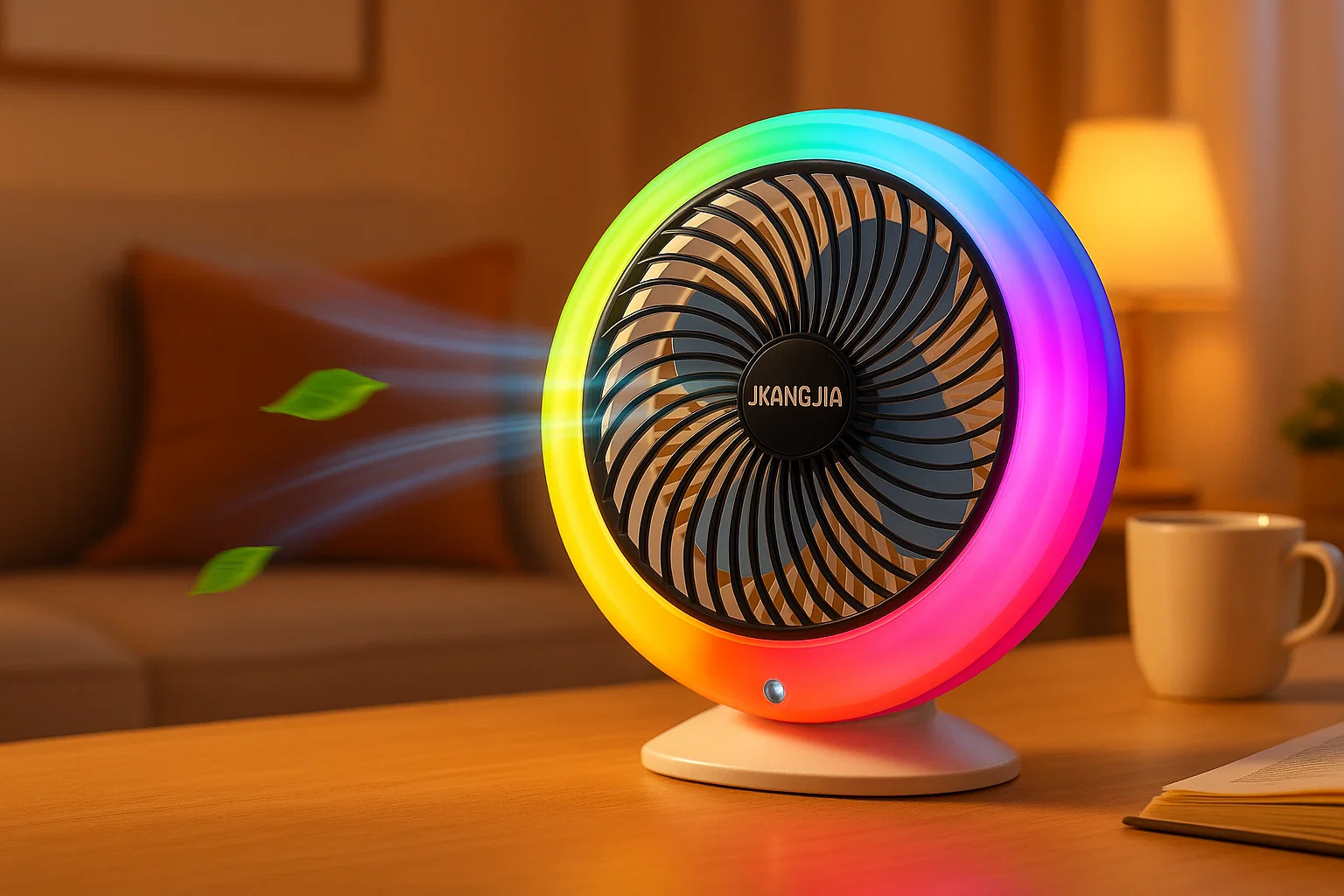 Настільний вентилятор з підсвіткою Mini fan VU-04 - мініатюра 6