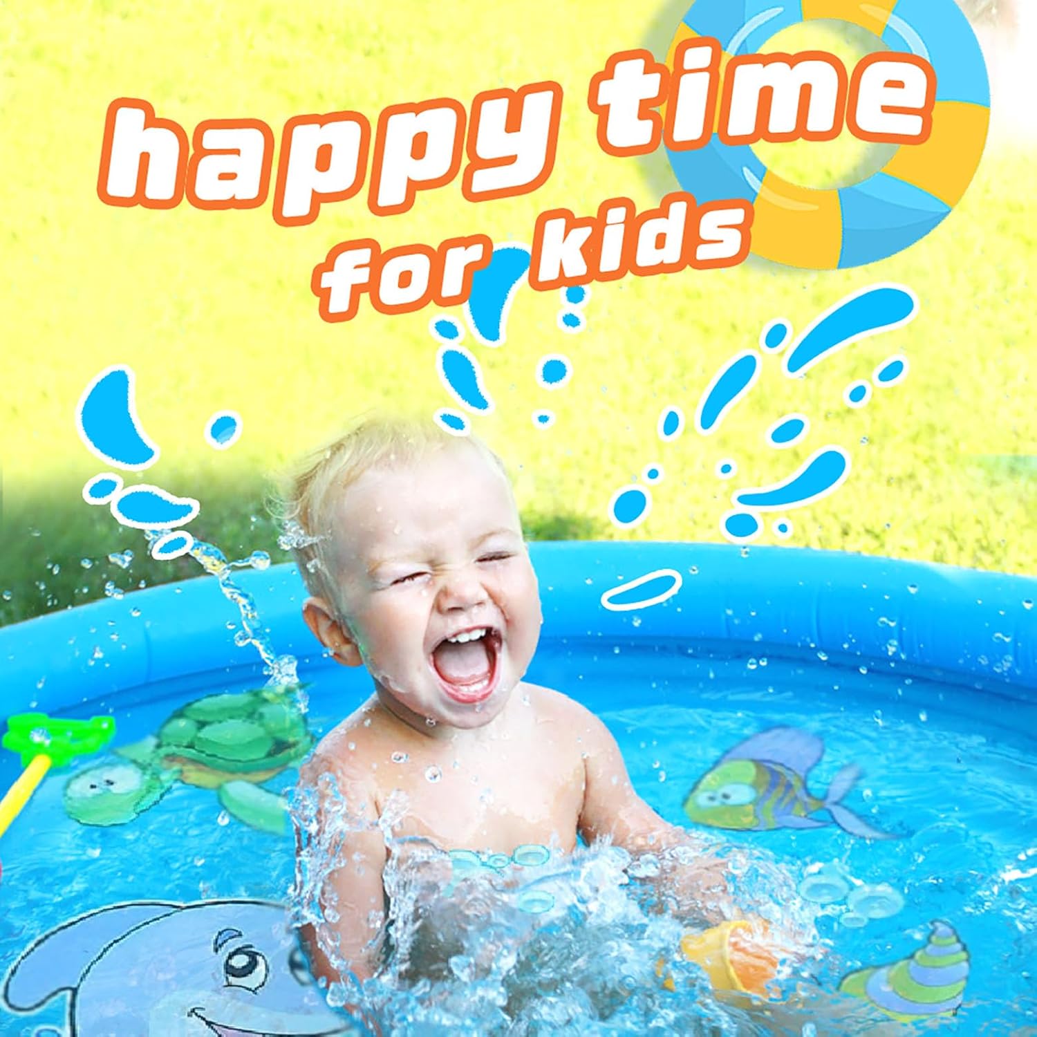 Ігровий водний килимок Блакитний Дельфін 100 см для дітей - мініатюра 3