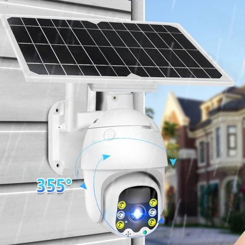 Автономна 4G камера відеоспостереження на сонячній батареї • IP-камера з поворотом, SIM, нічною зйомкою та датчиком руху