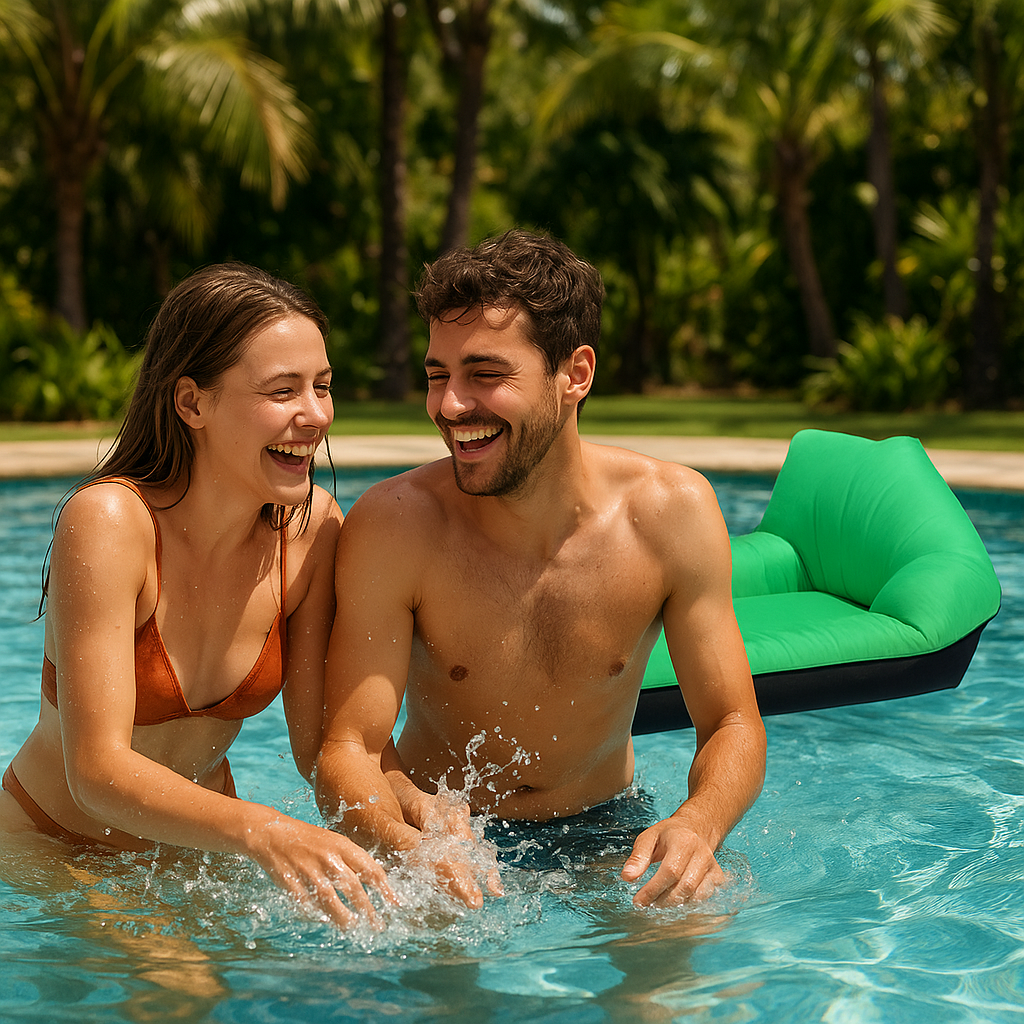 Ламзак надувний шезлонг для пляжу - мініатюра 10