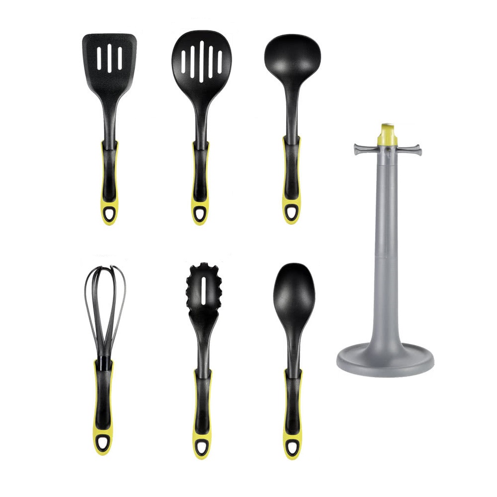 Набір силіконового кухонного приладдя на підставці 7 предметів - мініатюра 4