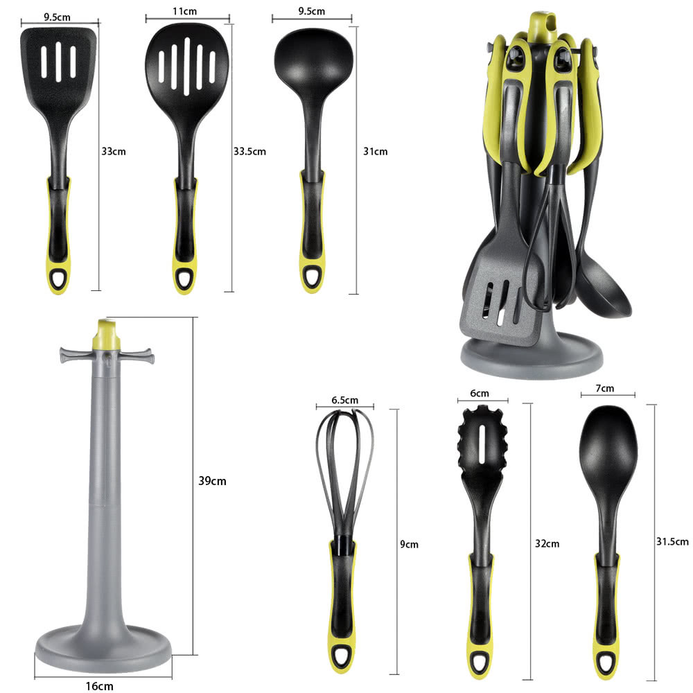 Набір силіконового кухонного приладдя на підставці 7 предметів - мініатюра 5