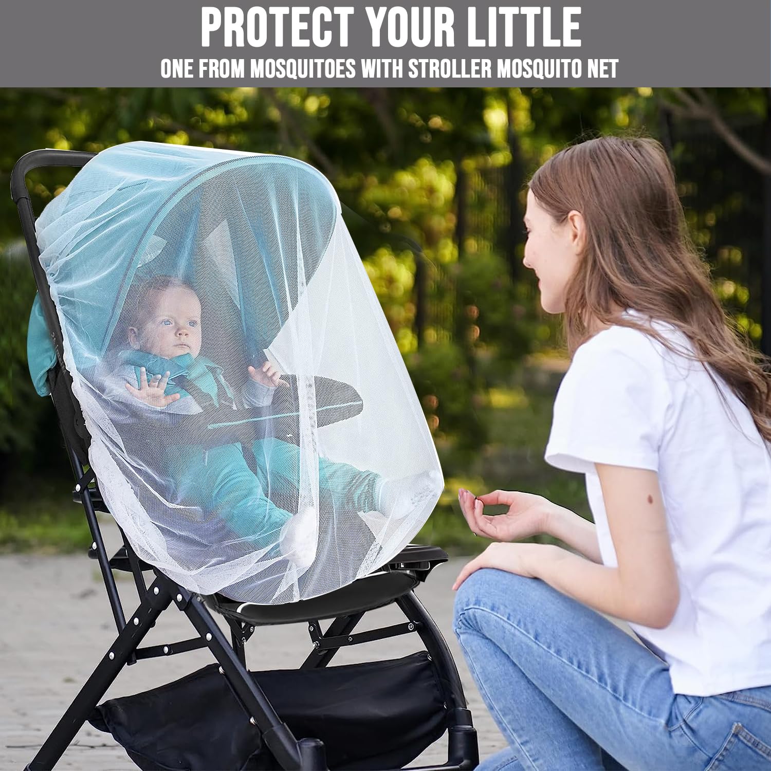 Москітна сітка для дитячого візка універсальна - мініатюра 7