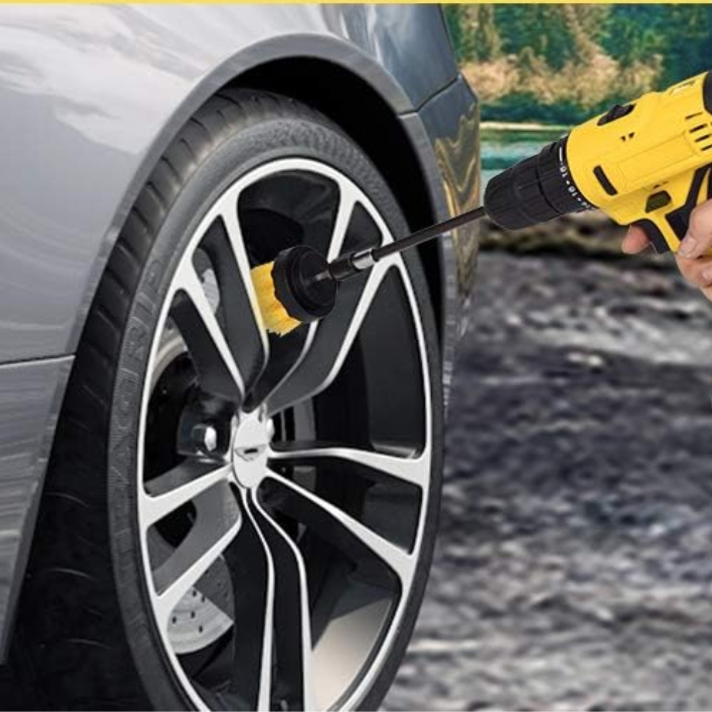 Набір щіток для чищення плитки насадка йоржик на дриль - мініатюра 4