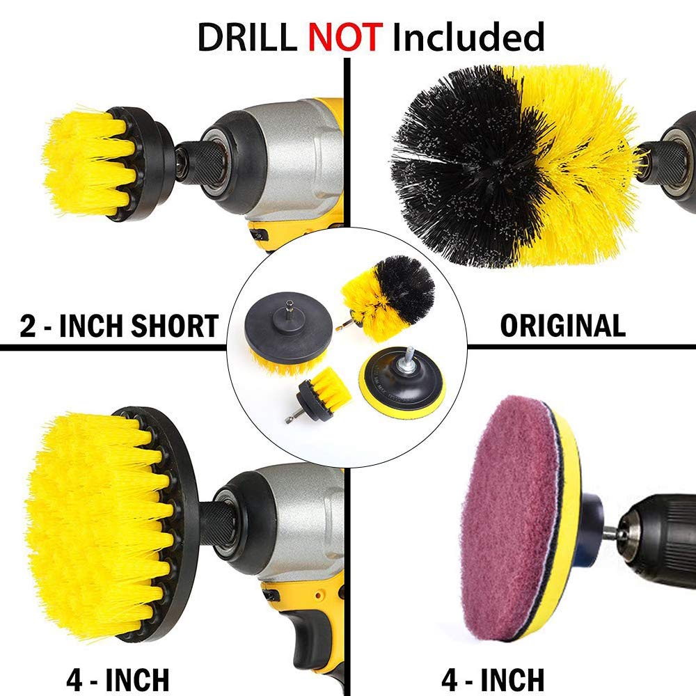 Насадка-щітка на дриль для прибирання з набором абразивних губок 8 в 1 - мініатюра 4