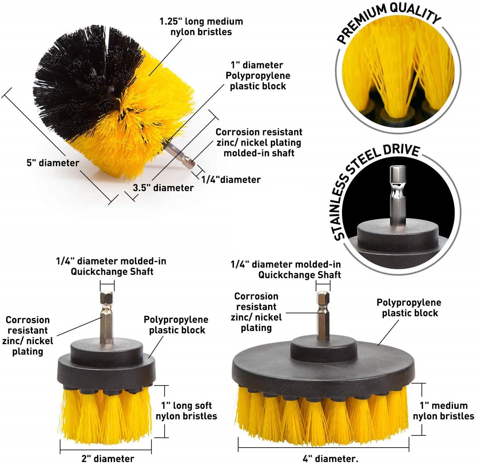 Насадка-щітка на дриль для прибирання з набором абразивних губок 8 в 1 - мініатюра 8