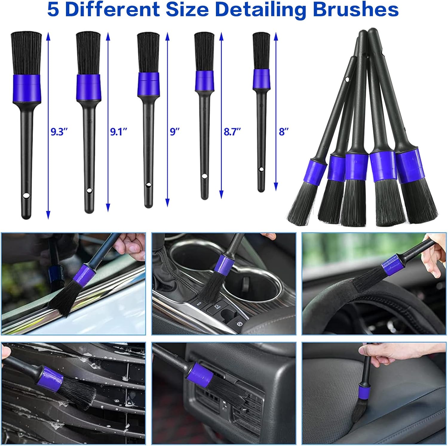 Набір щіток та аксесуарів для комплексного очищення автомобіля 22 в 1 - мініатюра 2