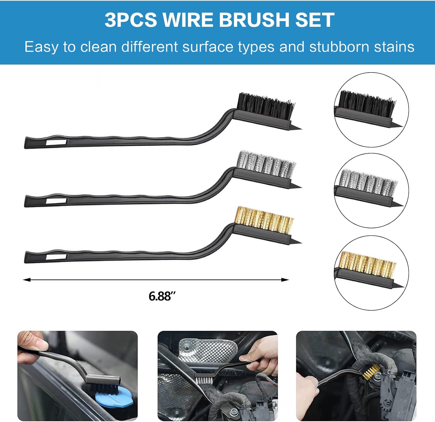 Набір щіток та аксесуарів для комплексного очищення автомобіля 22 в 1 - мініатюра 4