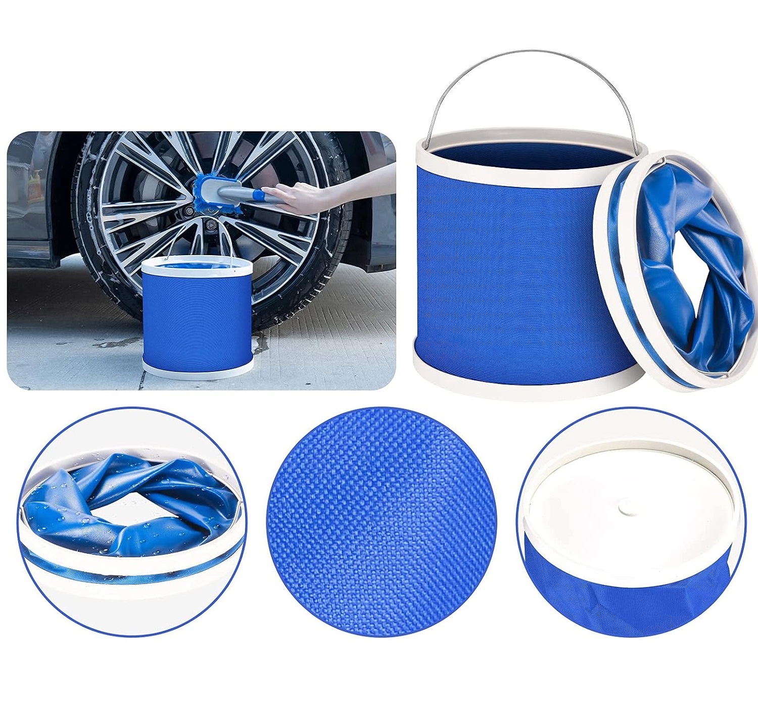Набір для миття авто 16 в 1 з відром і щітками - мініатюра 9