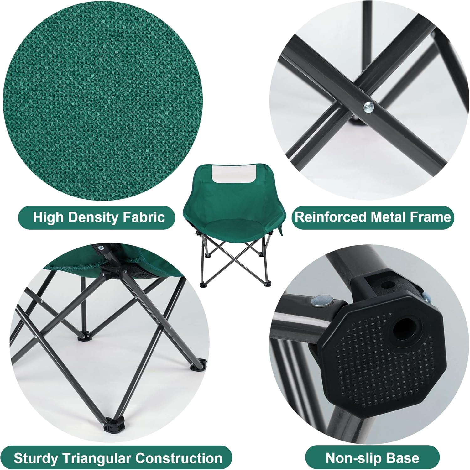 Міцне складане крісло Павук туристичне з укріпленим каркасом - мініатюра 4