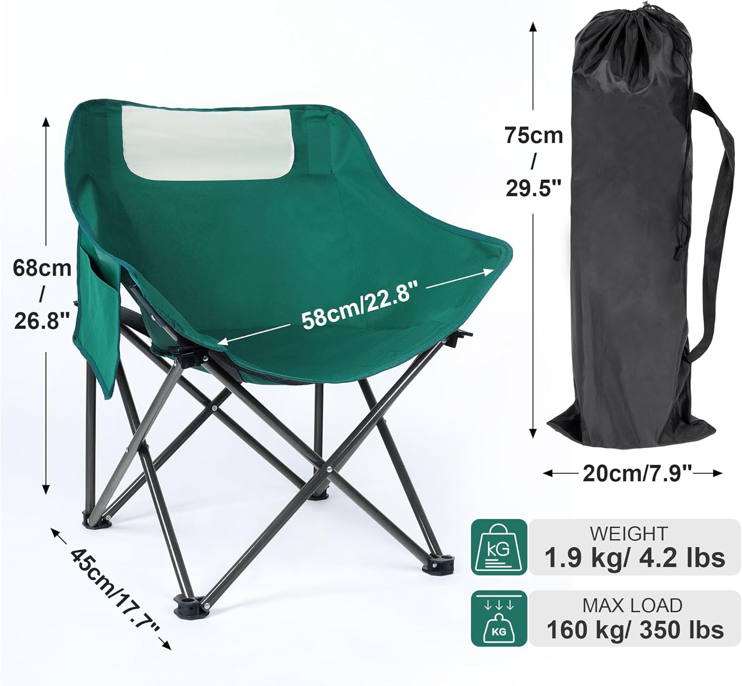 Міцне складане крісло Павук туристичне з укріпленим каркасом - мініатюра 8