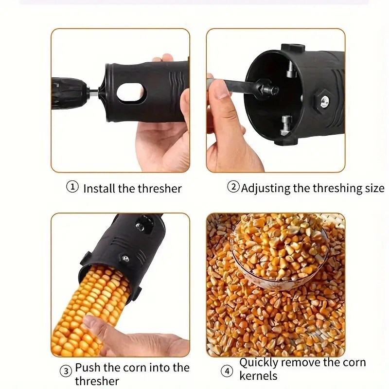 Насадка для очищення кукурудзи на дриль з регульованими зубцями - мініатюра 9