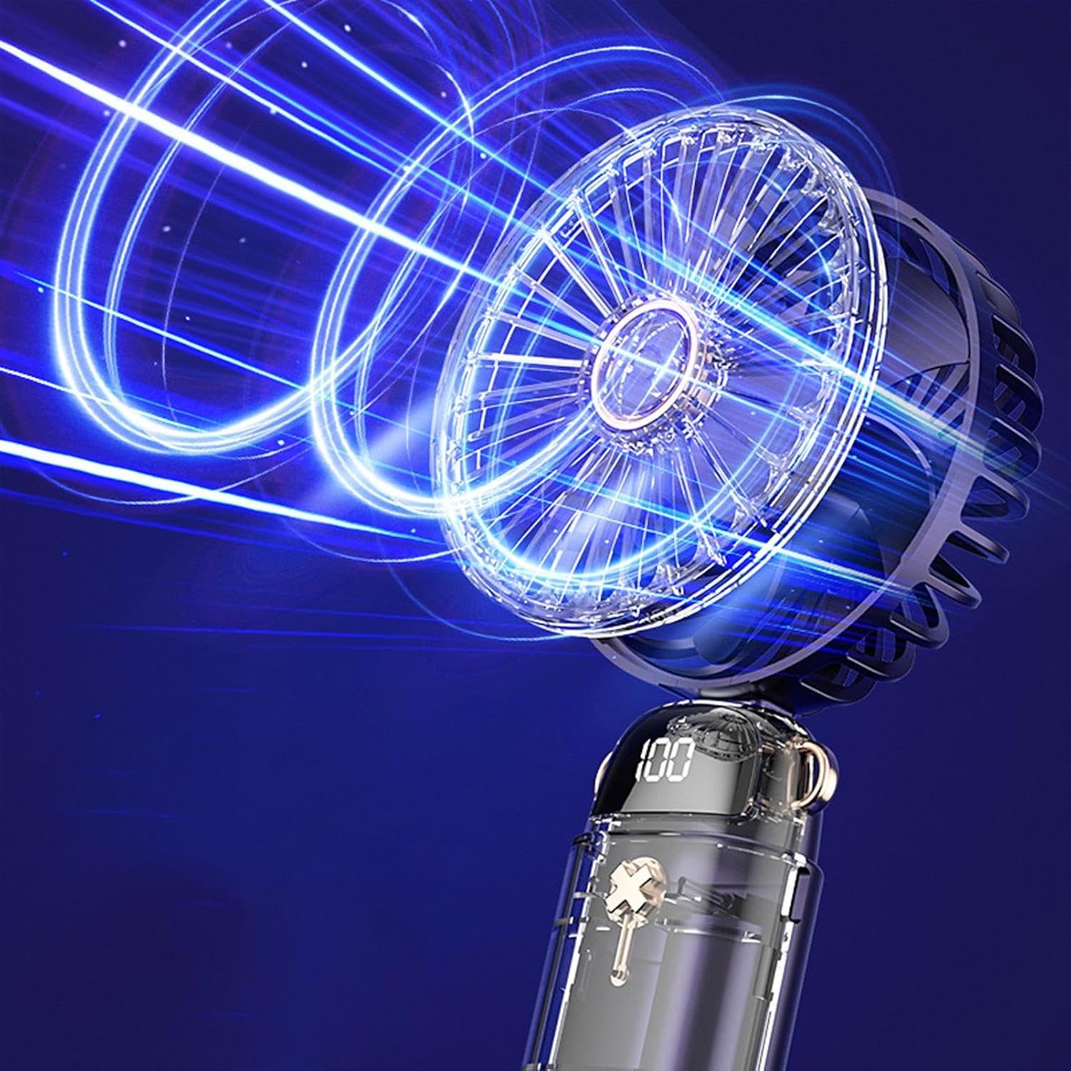 Міні-вентилятор із цифровим дисплеєм і підставкою N15 - мініатюра 7