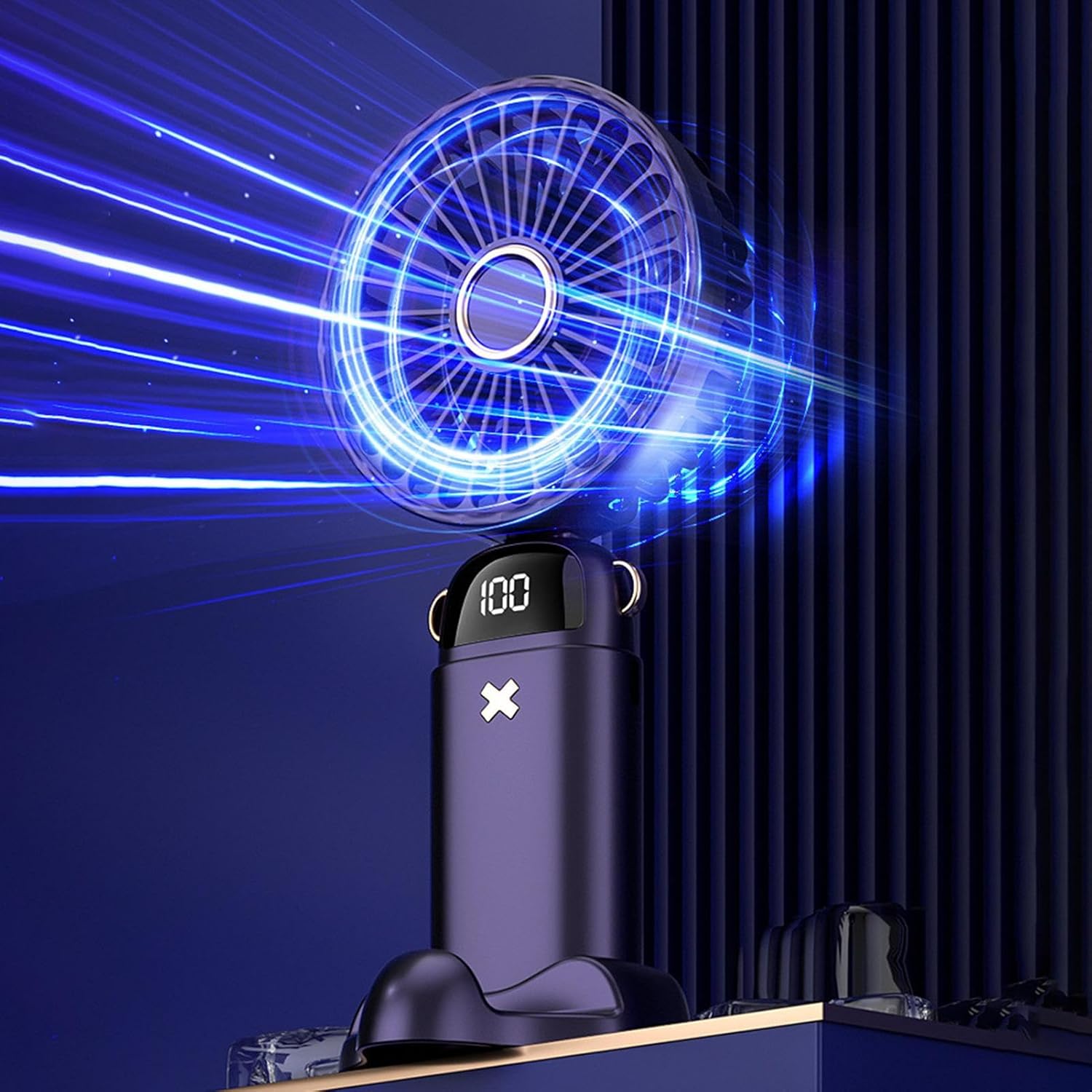 Міні-вентилятор із цифровим дисплеєм і підставкою N15 - мініатюра 8