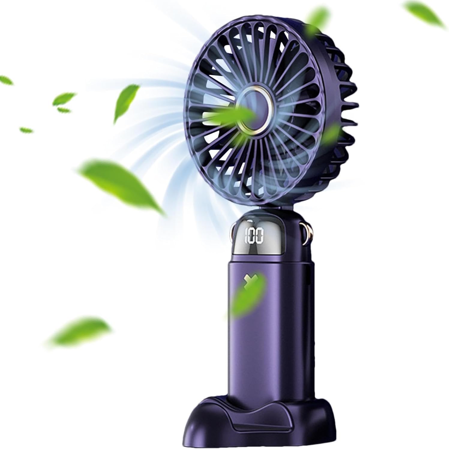Міні-вентилятор із цифровим дисплеєм і підставкою N15 - мініатюра 9