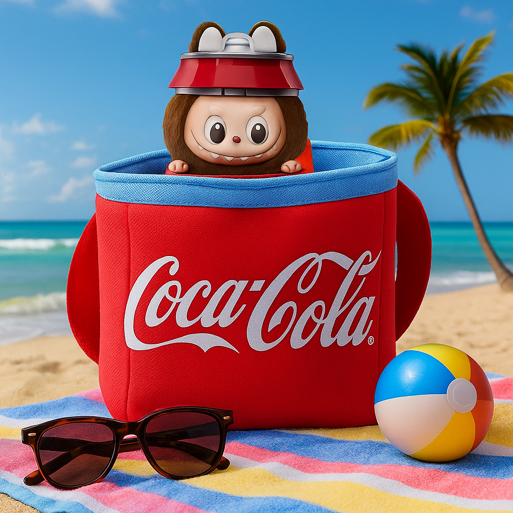 Колекційна м’яка іграшка-брелок Labubu Coca-Cola Surprise - мініатюра 4