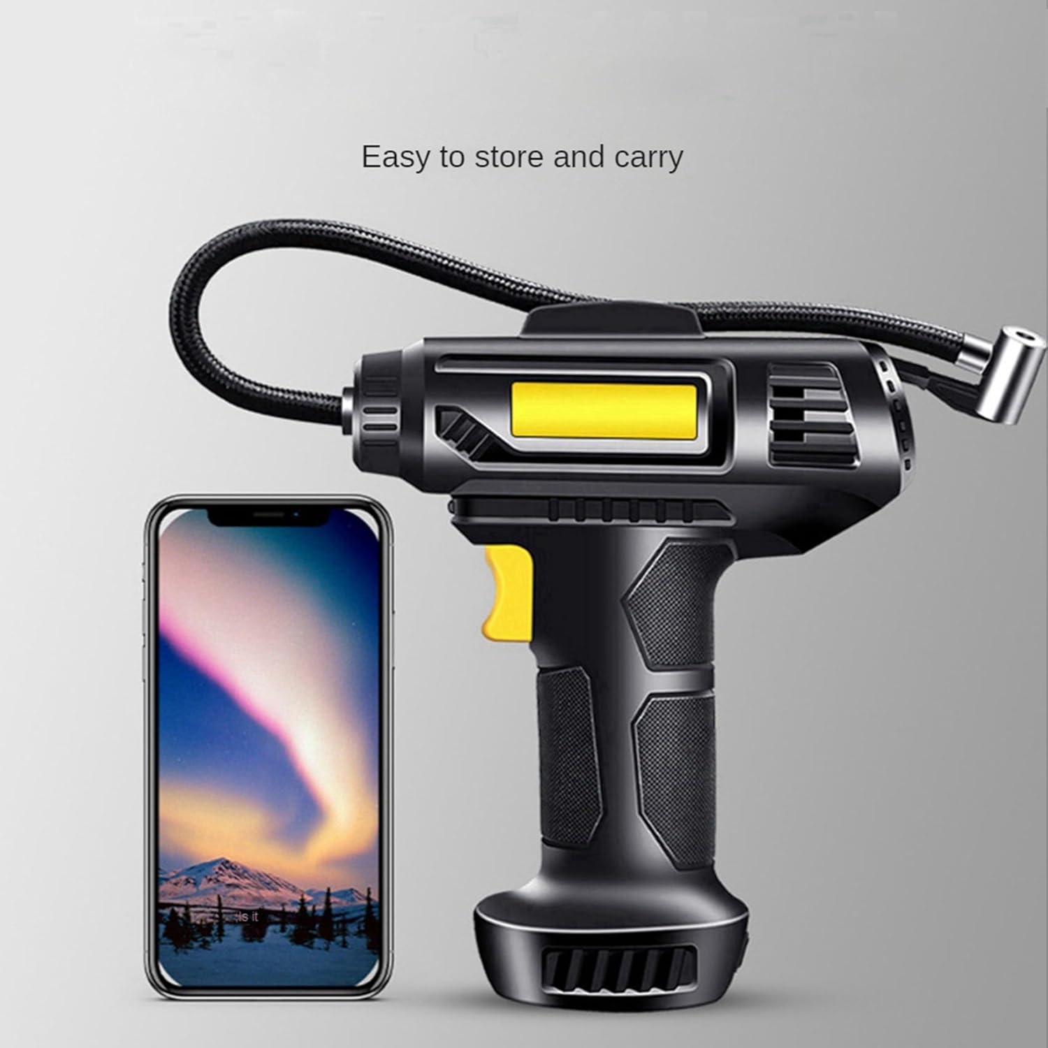 Автомобільний компресор ручний з аналоговим манометром LY-910 - мініатюра 3