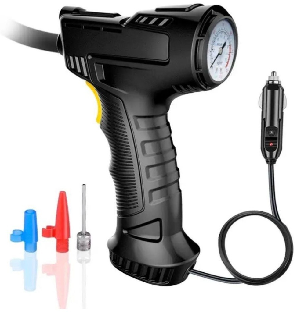 Автомобільний компресор ручний з аналоговим манометром LY-910 - мініатюра 4