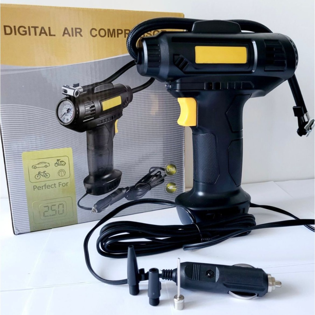 Автомобільний компресор ручний з аналоговим манометром LY-910 - мініатюра 5