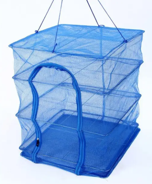 Сітка для сушіння риби, грибів, овочів та фруктів триярусна, 50*50*75 см ∙ Сушарка сітчаста для продуктів